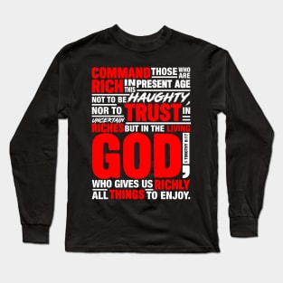 1 Timothy 6:17 Long Sleeve T-Shirt